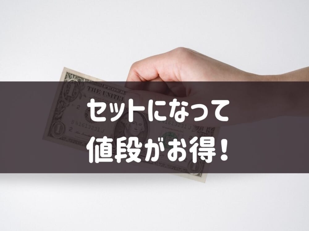 セットになって値段がお得