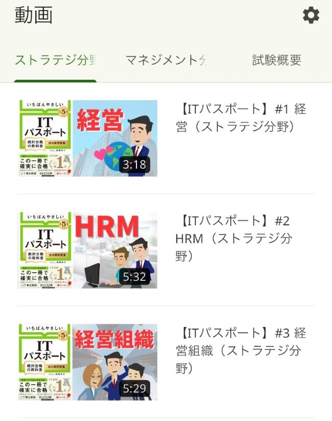 ITパスポート 絶対合格の問題集 動画リスト