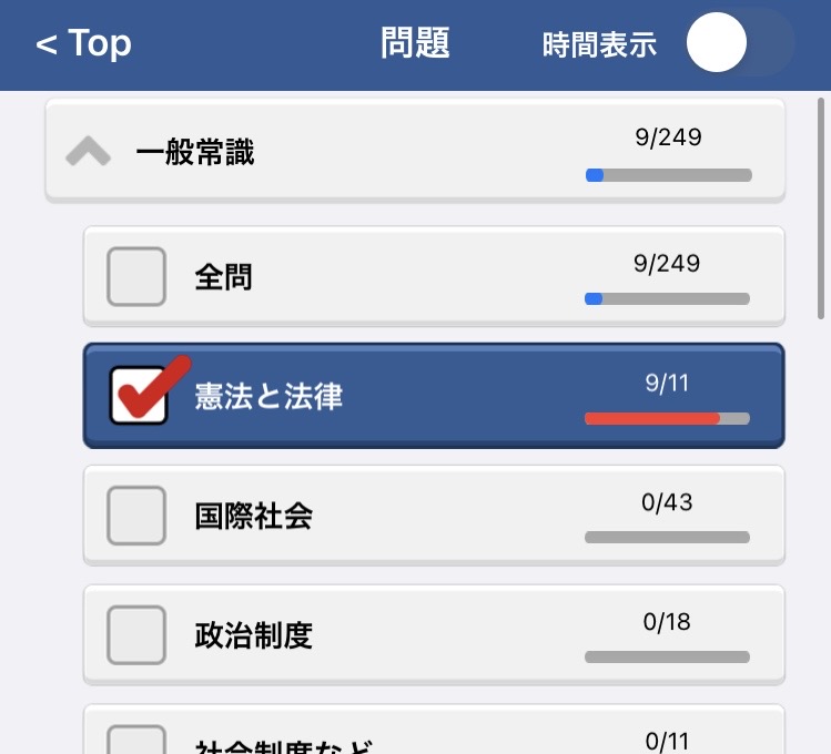 一般常識の各単元