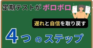 【中学生】定期テストがボロボロ！遅れと自信を取り戻す４つのステップ