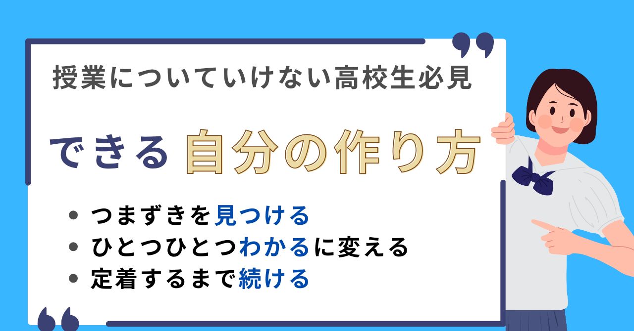 できる自分の作り方【授業についてけない高校生必見】