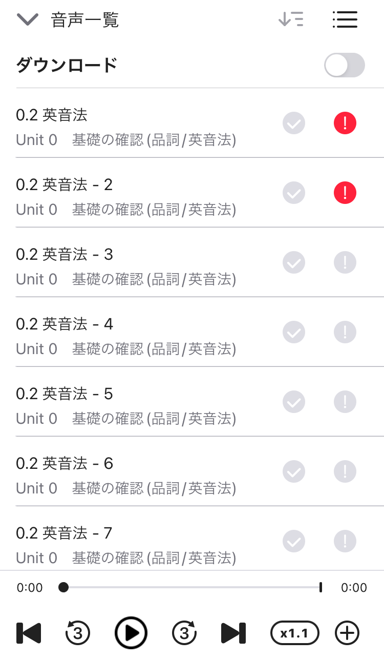 学習状況の仕分け